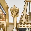  Adventskalender, Weihnachtsdorf, 18 LEDs, 24 Schubladen, wiederverwendbar, 45 x 9 x 42,5 cm