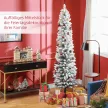 Karácsonyfa 210 cm, LED égősor, művilágítás, lángálló, fém talp, zöld