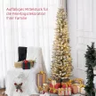 Karácsonyfa 180 cm, LED égősor, művilágítás, lángálló, fém talp, zöld