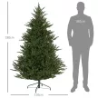 183 cm-es karácsonyfa, realisztikus megjelenés, gyors összeszerelés, állvánnyal együtt, tűzálló műanyag
