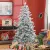  Weihnachtsbaum 180 cm, schneebedeckt, flammhemmend, Metallfuß, formbare Äste, Grün