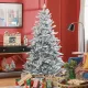  Weihnachtsbaum 180 cm, schneebedeckt, flammhemmend, Metallfuß, formbare Äste, Grün