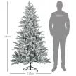  Weihnachtsbaum 180 cm, schneebedeckt, flammhemmend, Metallfuß, formbare Äste, Grün