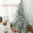  Weihnachtsbaum 180 cm, schneebedeckt, flammhemmend, Metallfuß, formbare Äste, Grün