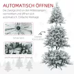  Weihnachtsbaum 180 cm, schneebedeckt, flammhemmend, Metallfuß, formbare Äste, Grün