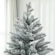  Weihnachtsbaum 180 cm, schneebedeckt, flammhemmend, Metallfuß, formbare Äste, Grün