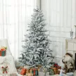  Weihnachtsbaum 180 cm, schneebedeckt, flammhemmend, Metallfuß, formbare Äste, Grün