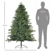 Műfenyő, realisztikus megjelenés, lángálló, stabil fém talp, 183 cm, zöld