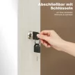 Ékszerszekrény LED tükörrel, fali szekrény, fali/ajtós rögzítés, MDF