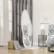 Egész alakos tükör, hullámos forma, 160 x 50 cm, szabadon álló, bársonyszerű kerettel, hálószoba, nappali, fehér