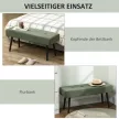 Kárpitozott pad kordbársony huzattal, ágypad fém lábakkal, cipőpad 100 x 36 x 45 cm Zöld