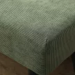 Kárpitozott pad kordbársony huzattal, ágypad fém lábakkal, cipőpad 100 x 36 x 45 cm Zöld