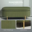 Pad ülőfelület zsanéros fedéllel és tárolóhellyel, szövettel borítva, fa, fém, sötétzöld + arany
