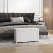Aufbewahrungsbox Aufbewahrunskiste Spielzeugtruhe, MDF, 2 Griffe, 81 x 40 x 46 cm, Weiß