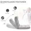 Összecsukható, fekvőfotel dönthető funkcióval, állítható háttámlával, párnázott, tévénézéshez, olvasáshoz, meditációhoz, laza kanapé, olvasófotel otthoni meditációhoz, szürke