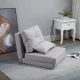  Bodensessel Klappmatratze Schlafmatte, 2-in-1-Design, abnehmbares Kissen, 60 x 80 x 56 cm, Grau