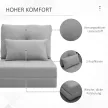  Bodensessel Klappmatratze Schlafmatte, 2-in-1-Design, abnehmbares Kissen, 60 x 80 x 56 cm, Grau