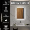Fürdőszobai tükör, LED-es falitükör. Érintőkapcsoló, fehér.