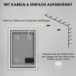 Fürdőszobai tükör, LED-es falitükör. Érintőkapcsoló, fehér.