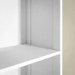 Fürdőszobaszekrény 3 polccal, 1 fiókkal, masszív, MDF, fehér