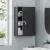 Wand-Medizinschrank, Badezimmerschrank mit 3 Regalböden, 2 Schlüsseln, 40 x 18 x 60 cm, Schwarz
