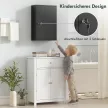 Wand-Medizinschrank, Badezimmerschrank mit 3 Regalböden, 2 Schlüsseln, 40 x 18 x 60 cm, Schwarz