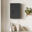 Wand-Medizinschrank, Badezimmerschrank mit 3 Regalböden, 2 Schlüsseln, 40 x 18 x 60 cm, Schwarz