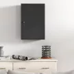 Wand-Medizinschrank, Badezimmerschrank mit 3 Regalböden, 2 Schlüsseln, 40 x 18 x 60 cm, Schwarz