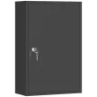 Wand-Medizinschrank, Badezimmerschrank mit 3 Regalböden, 2 Schlüsseln, 40 x 18 x 60 cm, Schwarz