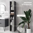 Fürdőszobaszekrény, állítható polcok, farostlemez, világosszürke