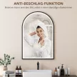 LED fürdőszobai tükör 60 x 90 cm világítással, első és hátsó világítással, memória funkcióval, érintőkapcsolóval, fekete