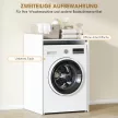  Badezimmerschrank Nischenschrank mit offen Regal, Badschrank für Badezimmer, kleine Räume, 64 x 60 x 97,5 cm, Weiß