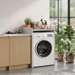  Badezimmerschrank Nischenschrank mit offen Regal, Badschrank für Badezimmer, kleine Räume, 64 x 60 x 97,5 cm, Weiß