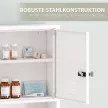 Falra szerelhető gyógyszeres szekrény kombinációs zárral és kulccsal, 3 szintes, zárható, fehér