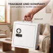 Falra szerelhető elsősegélyszekrény kombinációs zárral, 2 szintes rozsdamentes acél elsősegélyszekrény, fehér