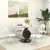  4er-Set Klappstühle, Tragbare Bürostühle, Metallbeine, Faltstuhl für Büro, Empfang, Wartezimmer, Kunstleder, Weiß