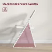  4er-Set Klappstühle, Tragbare Bürostühle, Metallbeine, Faltstuhl für Büro, Empfang, Wartezimmer, Kunstleder, Weiß
