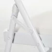  4er-Set Klappstühle, Tragbare Bürostühle, Metallbeine, Faltstuhl für Büro, Empfang, Wartezimmer, Kunstleder, Weiß