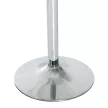 Runder Esstisch mit Glastischplatte, Metallgestell, Silberfarben