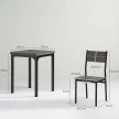 3 részes étkezőgarnitúra, étkezőasztal szett, 1 asztal, 2 szék, MDF+fém, szürke
