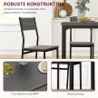 3 részes étkezőgarnitúra, étkezőasztal szett, 1 asztal, 2 szék, MDF+fém, szürke