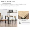 3 részes étkezőasztal/konyhaasztal szett székekkel, natúr faerezet + fekete, 1 asztallal + 2 székkel