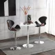  Bartisch Bistrotisch Pub Höhenverstellbarer Quadratischer Stehtisch Tisch Stahl Weiß 60 x 60 x 69-92 cm