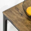  3-teiliges Bar-Set, Stehtisch, 2 Stühle, MDF, Metallrahmen, wasserfest, Braun