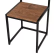 3 részes bárasztal-garnitúra, magas asztalgarnitúra, 3 részes, 2 szék, 1 asztal, 90 cm x 47 cm x 76 cm, barna + fekete