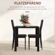 Étkezőgarnitúra, étkezőasztal 2 székkel, helytakarékos étkezőgarnitúra, ülőgarnitúra, fekete