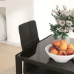 Étkezőgarnitúra, étkezőasztal 2 székkel, helytakarékos étkezőgarnitúra, ülőgarnitúra, fekete