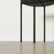  Küchenhocker 4-er Set, stapelbar, Samtoptik, bis 100kg, Stahlrahmen, 41,5 x 41,5 x 46 cm, Dunkelgrau