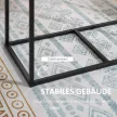 Étkezőasztal-garnitúra 2 székkel, kompakt asztal- és székgarnitúra étkezőbe, nappaliba, konyhába, fémvázzal