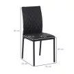  HOCMOM 4er-Set Stühle Esszimmerstühle Küchenstühle 41 cm x 50 cm x 91 cm, Schwarz